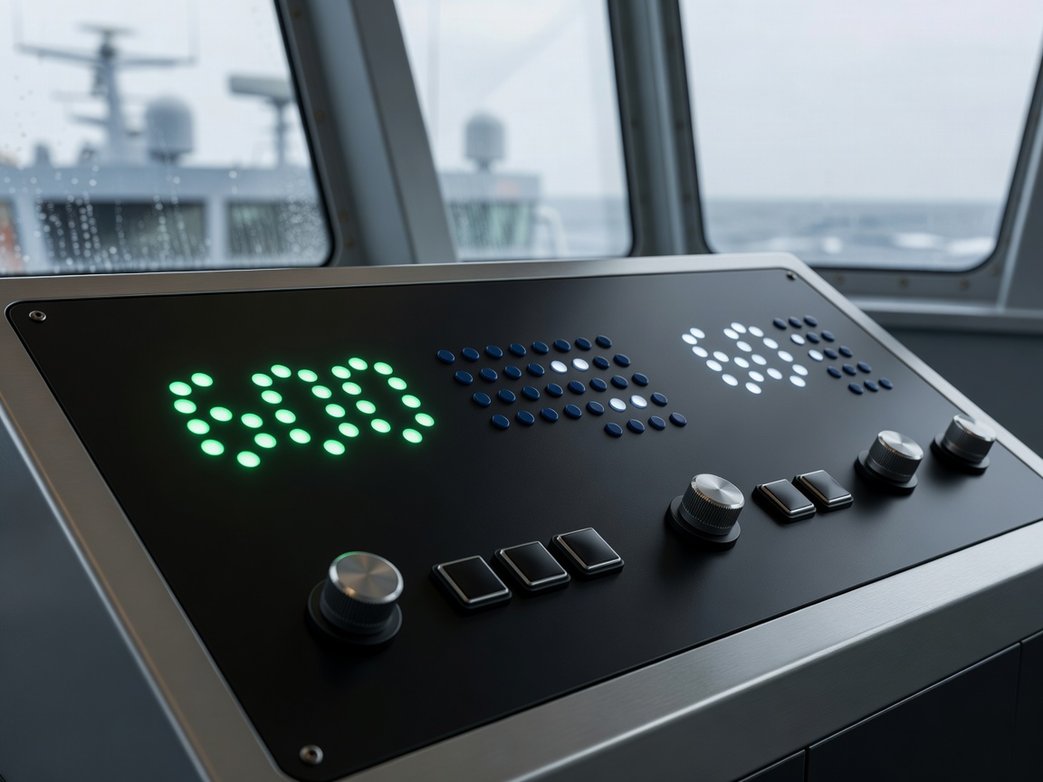 Clean maritime electronic console showing secure status indicators